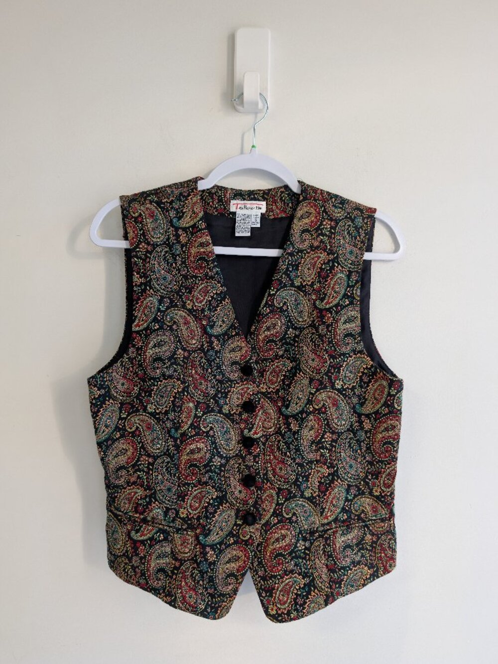 Vintage Talbots Tapestry Paisley Print Vest